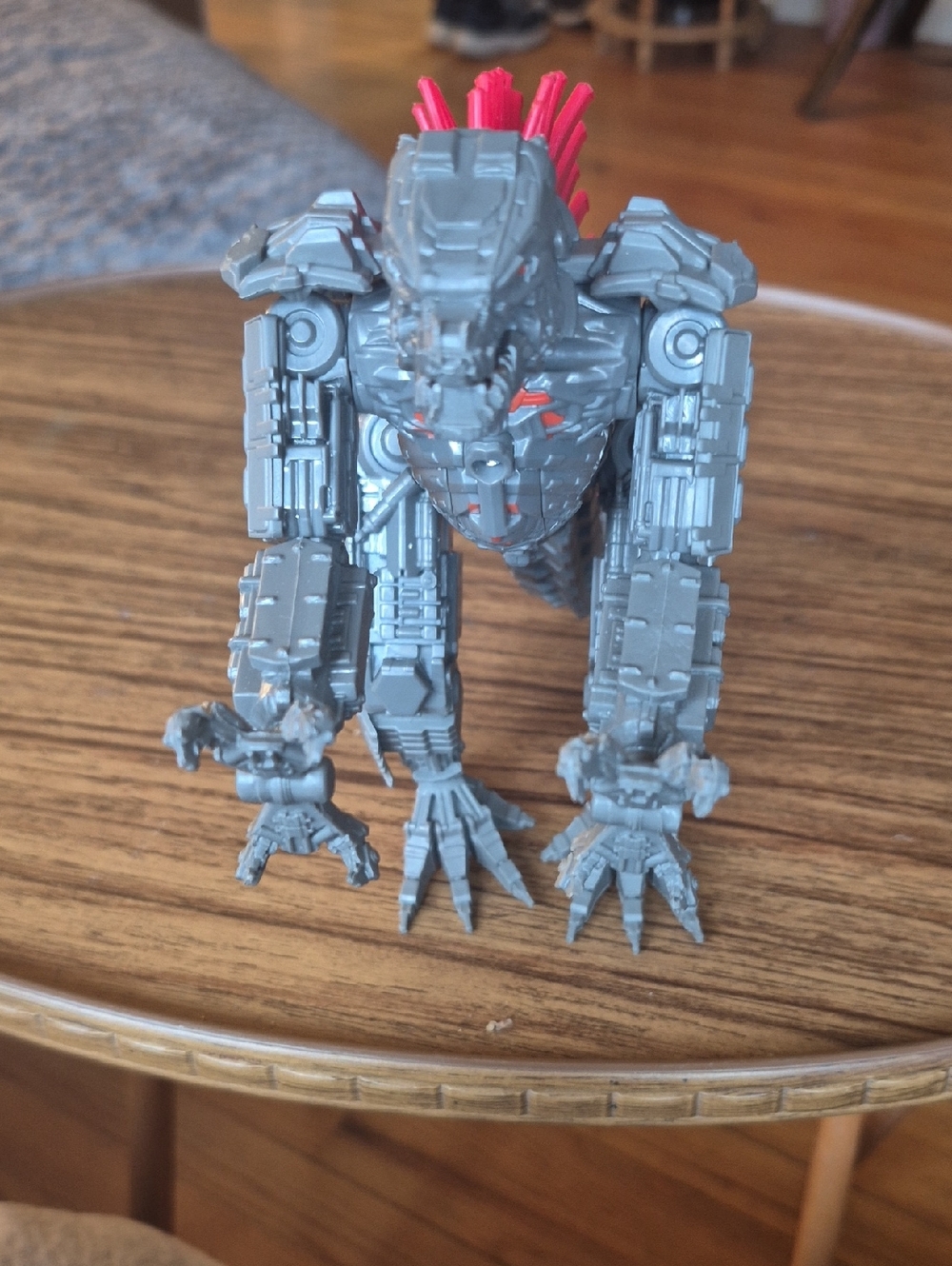 Grey and Pink Mechanical Godzilla Action Figure  Kids Toys Gently Used Has Sound